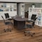 Flash Furniture Oval 35" W, 72" L, 29.5" H, Laminate Top, Grey BLN-6GCGRY595M-BK-GG - alternate 1